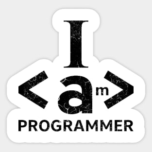 I AM PROGRAMER Sticker